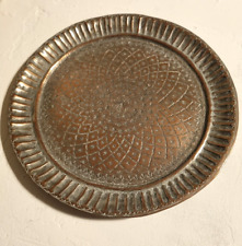 Plateau à thé / assiette  marocain oriental cuivre