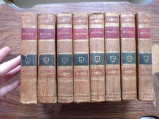 9300 Bret Oeuvres Molière remarques gramm GRAVURES 1805 8 vol complet