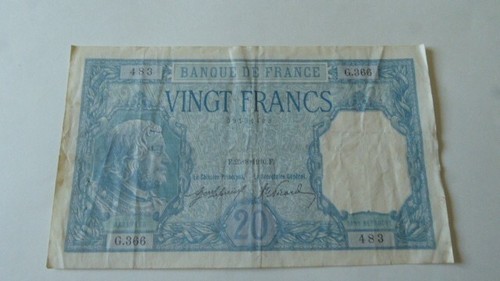 Billet france f - 20, bayard