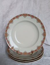 6 assiettes plates en porcelaine de Limoges Bernardaud Art Déco