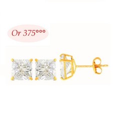 BO Oreilles Puce Diamant Cz