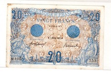 France billet francs bleu - billet,