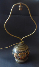 Pied de lampe XIXe en faïence