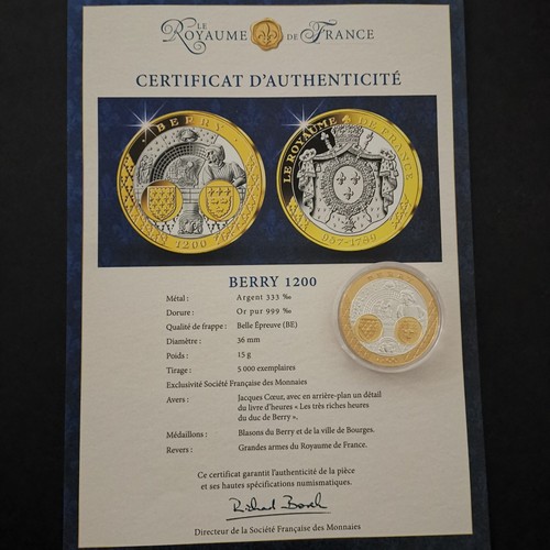 Medaille argent 333 doree - argent,