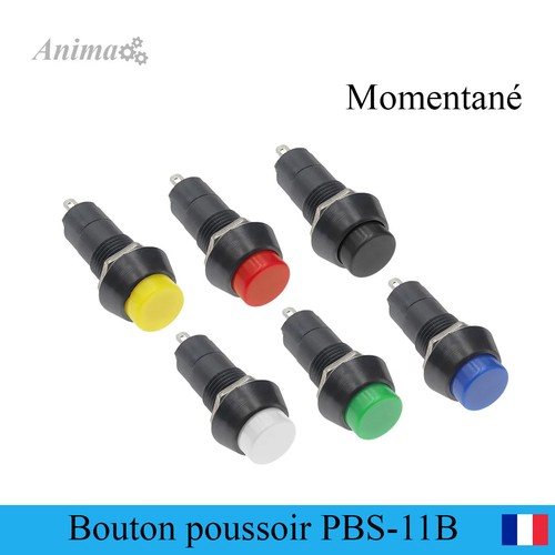 Bouton poussoir 12mm - bouton,