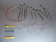 A566 Lot Ho 10 Lampadaires Simple Miniature en Métal Eclairage H 8 cm 1:87