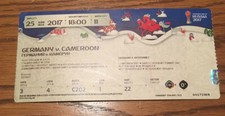 Billet collector Coupe des Confédérations de la FIFA 2017 Russie Allemagne - Cameroun Sotchi
