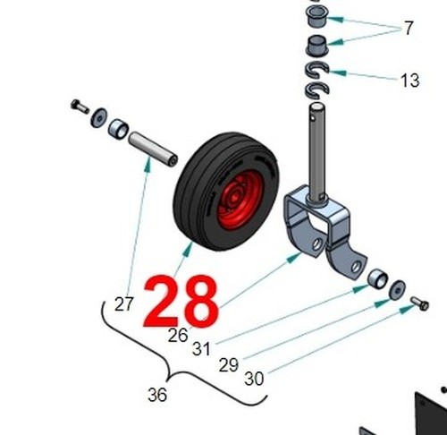Roue diamètre 210 pour - roue,