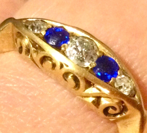 Bague ancienne anglaise fin - ancienne,
