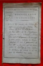 BS100-DOCUMENT HISTORIQUE-HOSPICE CIVIL D'ANGOULEME-LA CHARENTE-1804