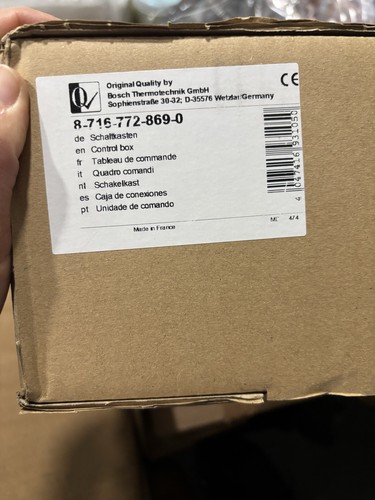 Tableau commande bosch - de,