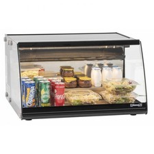 Mini vitrine réfrigérée 65 Litres, 1 porte vitrée battante, noire, 130 W, 220 V 