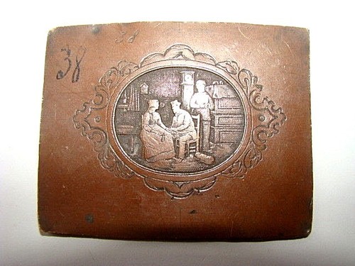 Plaque cuivre gravée - plaque,
