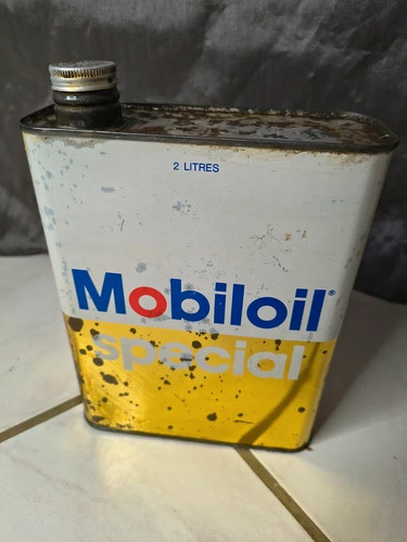 Ancien bidon huile mobiloil - ancien,