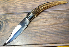 ancien COUTEAU CORNILLON BOIS DE CERF PALMAIRE GUILLOCHAGE VINTAGE FRENCH KNIFE