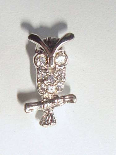 Petite broche hibou gris - broche,