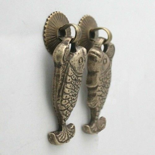 Paire poisson chinois laiton - 1,