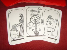 Ancien tarot Falconnier Wegener égyptien de 22 arcanes majeurs (dos rouge)