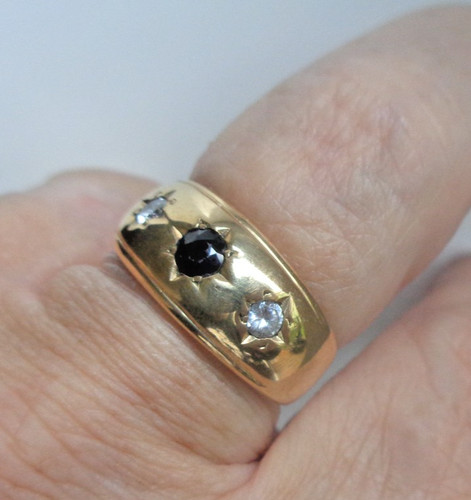 Saphir ring 9ct - ring,