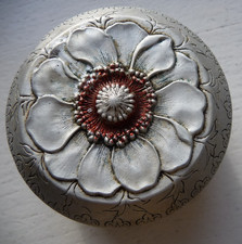 ANCIENNE BOITE pour COLLECTION en ALUMINIUM STYLE ART NOUVEAU - début XXème