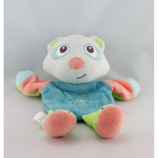 Doudou marionnette chat bleu