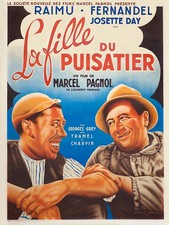 LA FILLE DU PUISATIER, FERNANDEL, MARCEL PAGNOL, 1940, repro affiche cinéma,