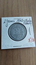 Pièce de 2 francs Morlon alu - 1945 c - B+/TB