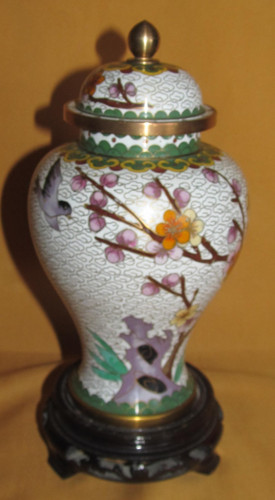 Vase pot couvert émail