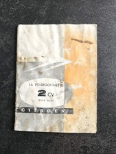Notice D'entretien Fourgonnette 2cv Type Azu Citroën