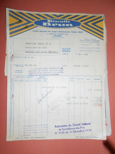 Biscuit brun 1940 - biscuit, grenoble