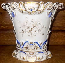 Ancien vase de mariée 19e porcelaine Paris fleurs