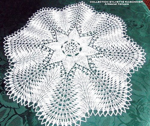 Napperon tricot art sylvette - tricot,