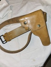 Ceinture Cuir Jaune Officier + Etui MAC 50 Fabrication Locale algérie  TBE  