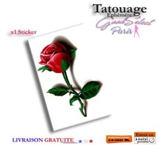 TATOUAGE TEMPORAIRE -ROSE
