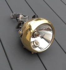 Ancien phare 95 mm double ampoule + support potence AFA -  vélo vintage