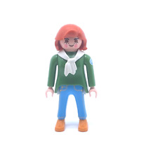 PLAYMOBIL * ZOO * Femme Rousse Employée Bassin Dauphins Veste Verte Echarpe 4468