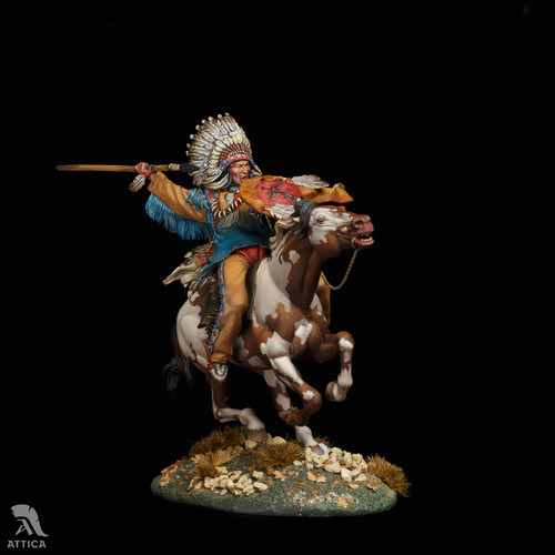 Soldat miniature peint sioux - peint,