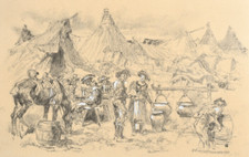 Camp de tentes | Dessin