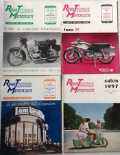 REVUE TECHNIQUE MOTOCYCLISTE SALON 1957 Vespa Lambretta scooter LOT DE 4 REVUES