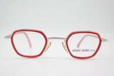 Lunettes Vintage Alain Mikli 1642 Argent Rouge Carré Monture