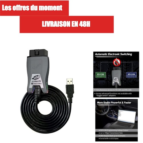 Vgate vlinker obd2 usb - vlinker, fs