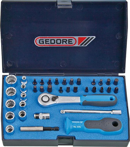 Jeu douilles gedore 37 - jeu, 1/4"