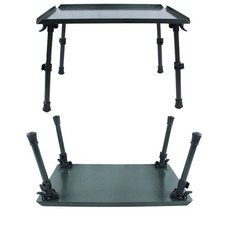 Table de bivouac carpe portable pieds pliants en plastique vert et alliage d'alu