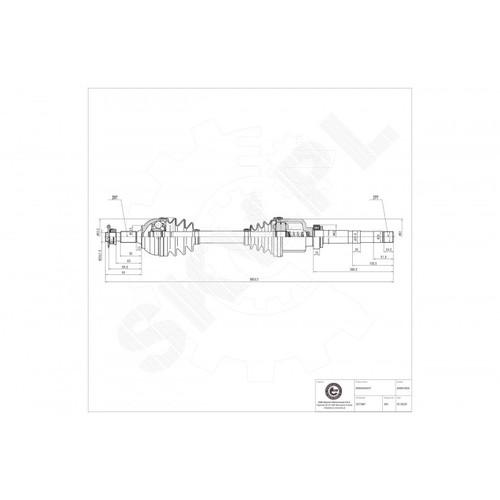 Arbre transmission cardan - de,