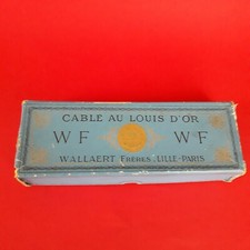 Ancienne boîte (vide) fil cablé /mercerie  "Au louis d'or" Wallaert frères Lille