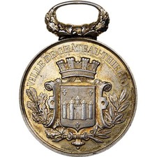 France, Médaille, Grand concours musical - Château-Thierry, 1883, Argent, TTB+