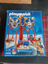 boite Playmobil 4888  Le manège avec luges : carroussel des village de NOEL