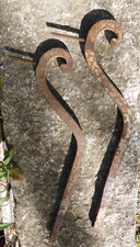 Ancien CHASSES-ROUES fer forgé 54 cm