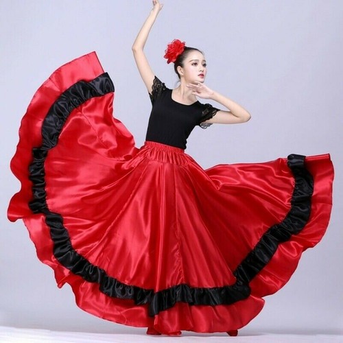 Ladies satin dance skirt - ladies,