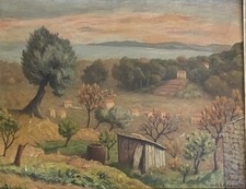 COTE D’AZUR 1945 Signé